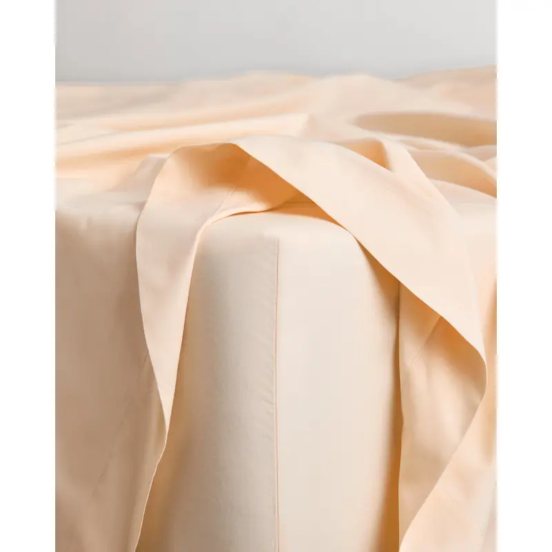 Vanilla Organic Cotton Percale Fitted Sheet