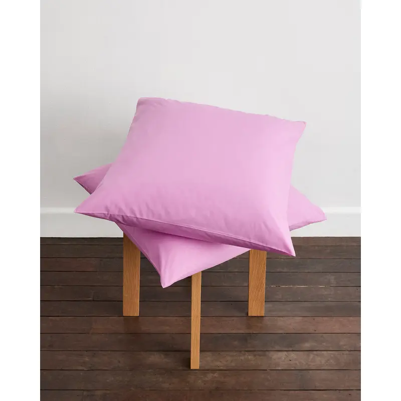 Bubblegum Organic Cotton Percale European Pillowcases (Set of Two)