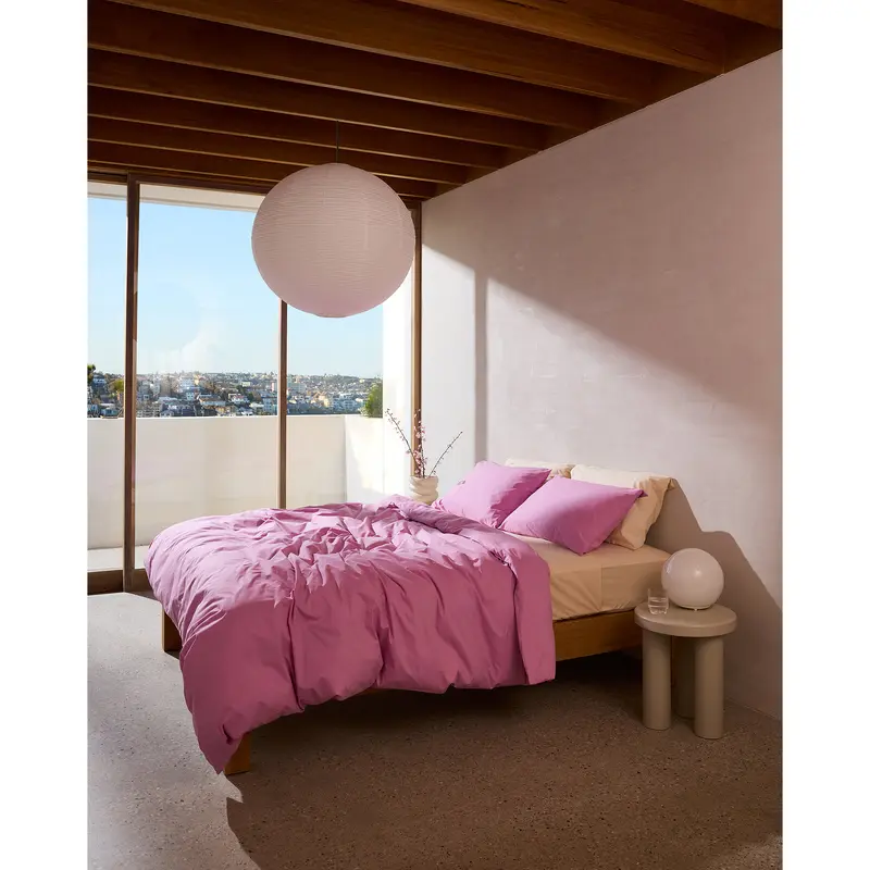 Bubblegum & Vanilla Organic Cotton Percale Bedding Bundle