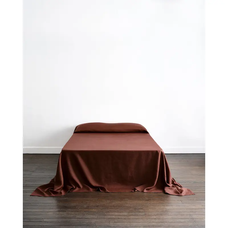Cacao Heavy Linen Bed Cover