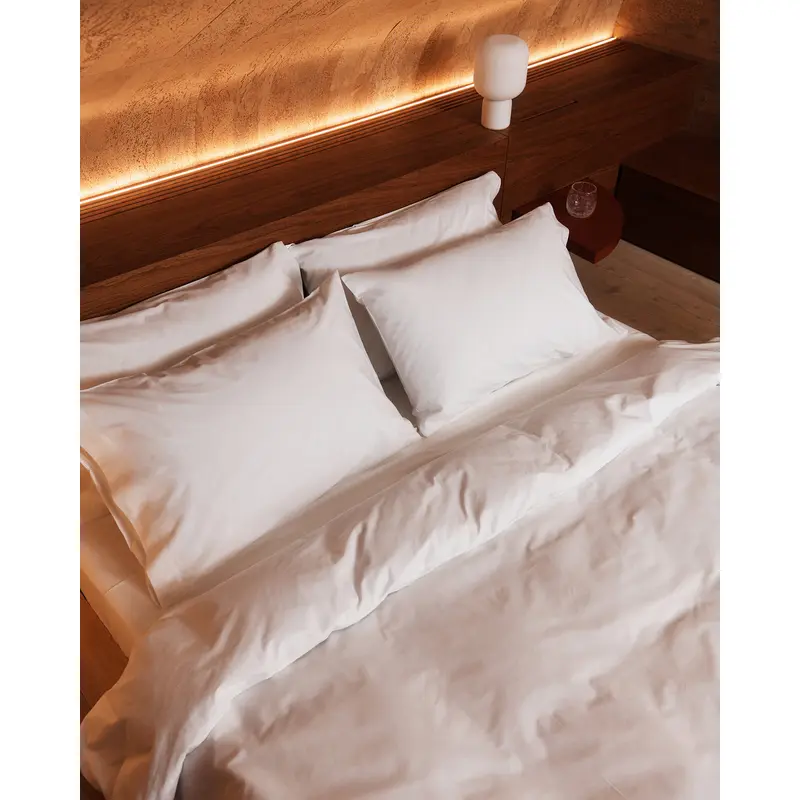 Crisp White Organic Cotton Percale Bedding Bundle
