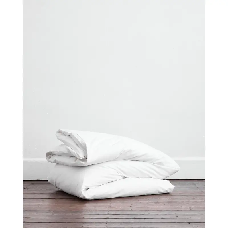 Crisp White Organic Cotton Percale Duvet Cover