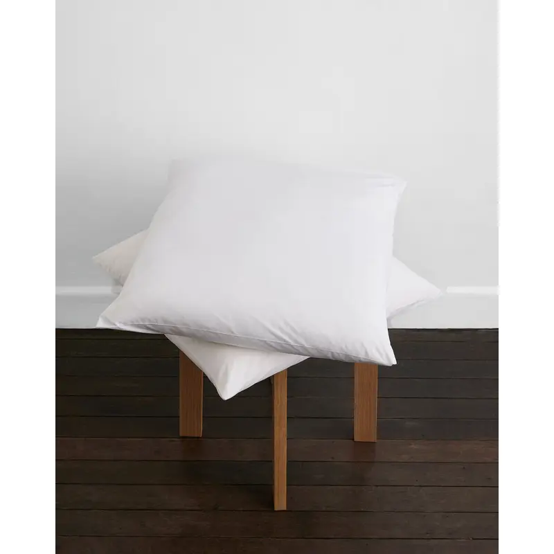 Crisp White Organic Cotton Percale European Pillowcases (Set of Two)