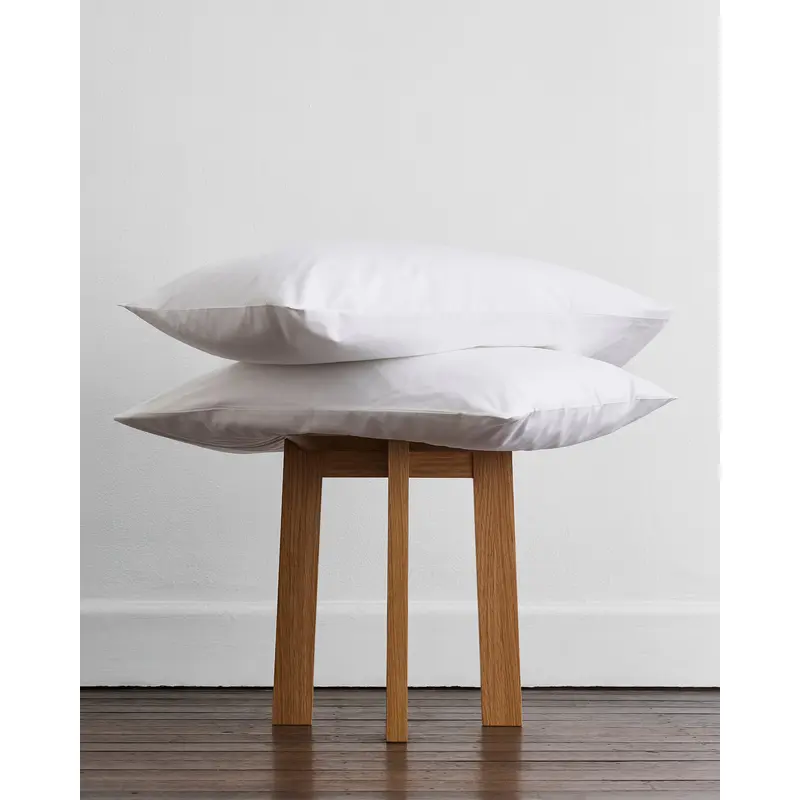 Crisp White Organic Cotton Percale Pillowcases (Set of Two)