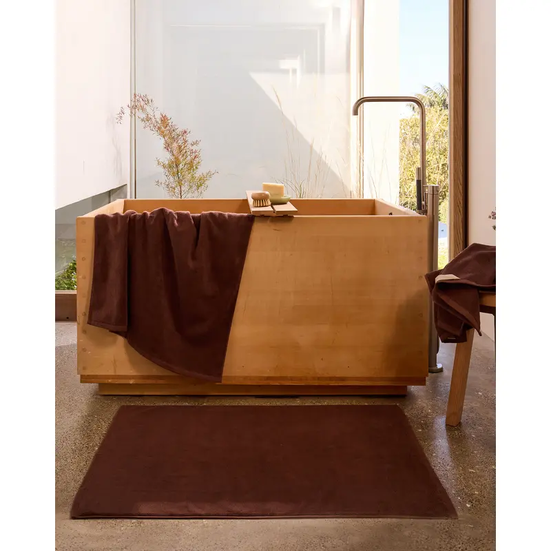 Espresso Cotton Terry Bath Mat