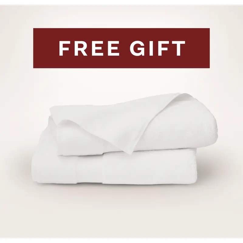 FREE Bath Towel Set of 2 - White