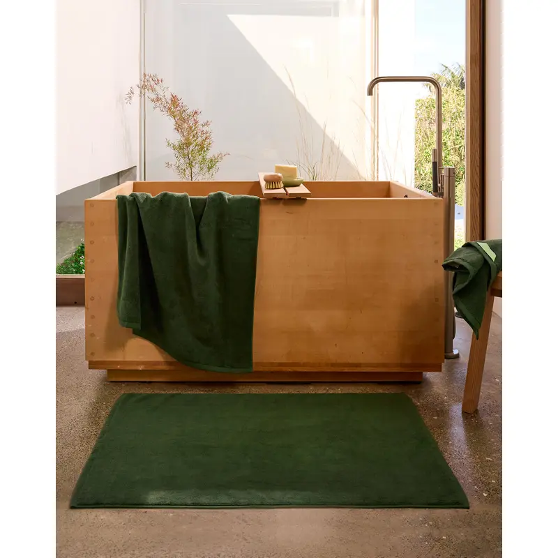 Moss Cotton Terry Bath Mat