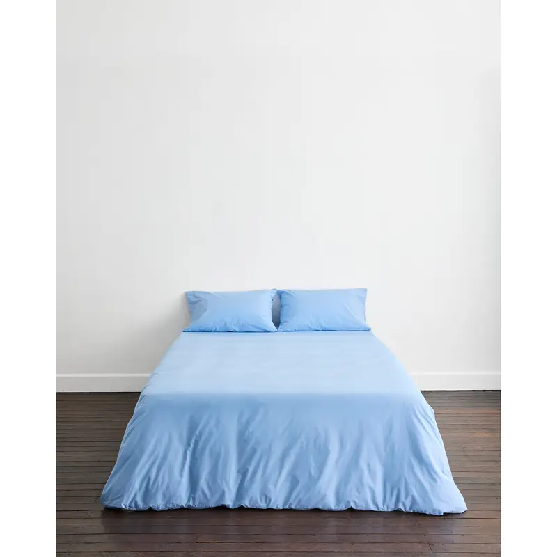 Sky Organic Cotton Percale Bedding Set