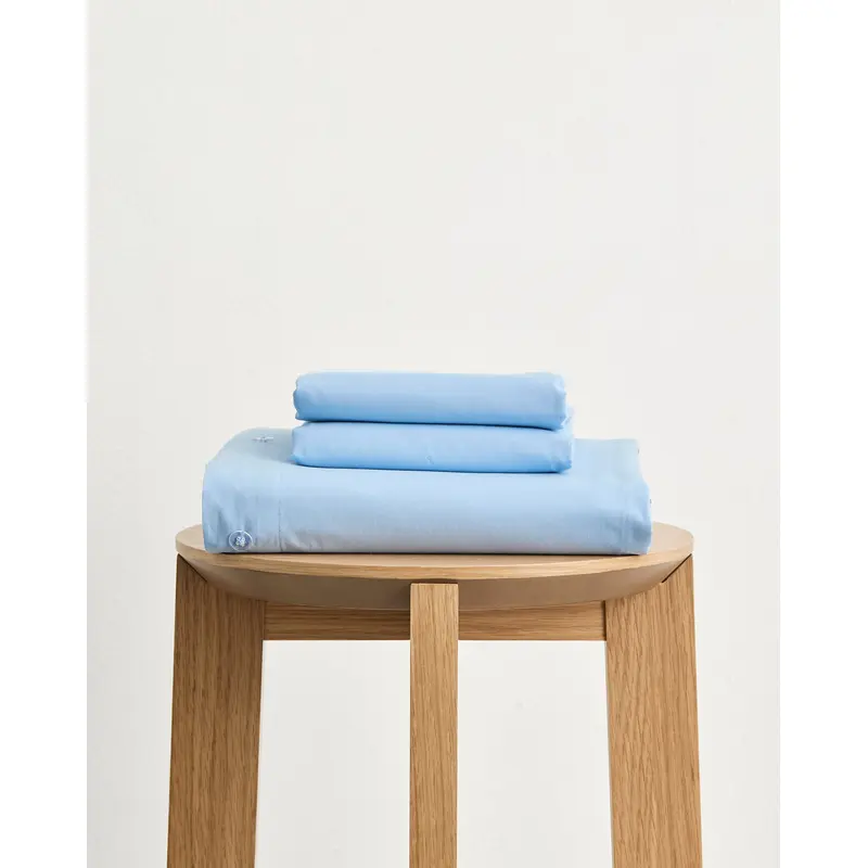 Sky Organic Cotton Percale Duvet Cover Set