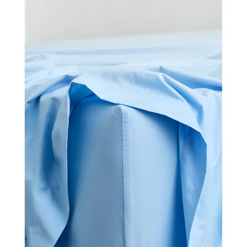 Sky Organic Cotton Percale Fitted Sheet
