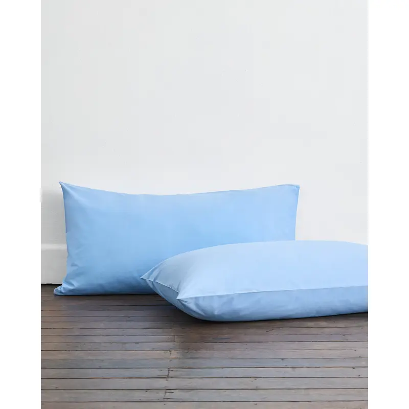 Sky Organic Cotton Percale King Pillowcases (Set of Two)