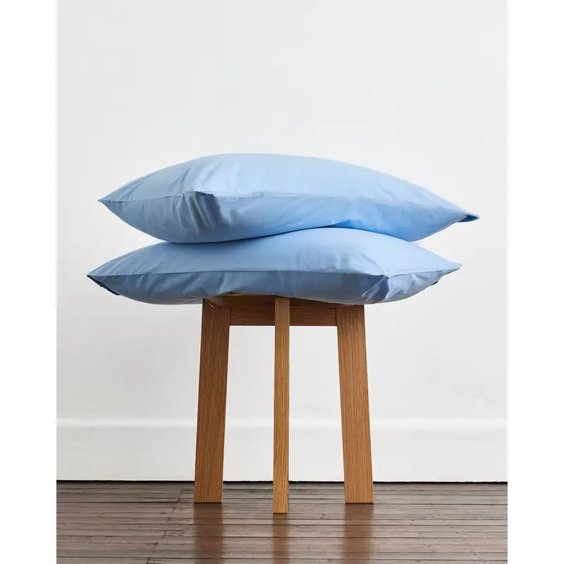 Sky Organic Cotton Percale Pillowcases (Set of Two)