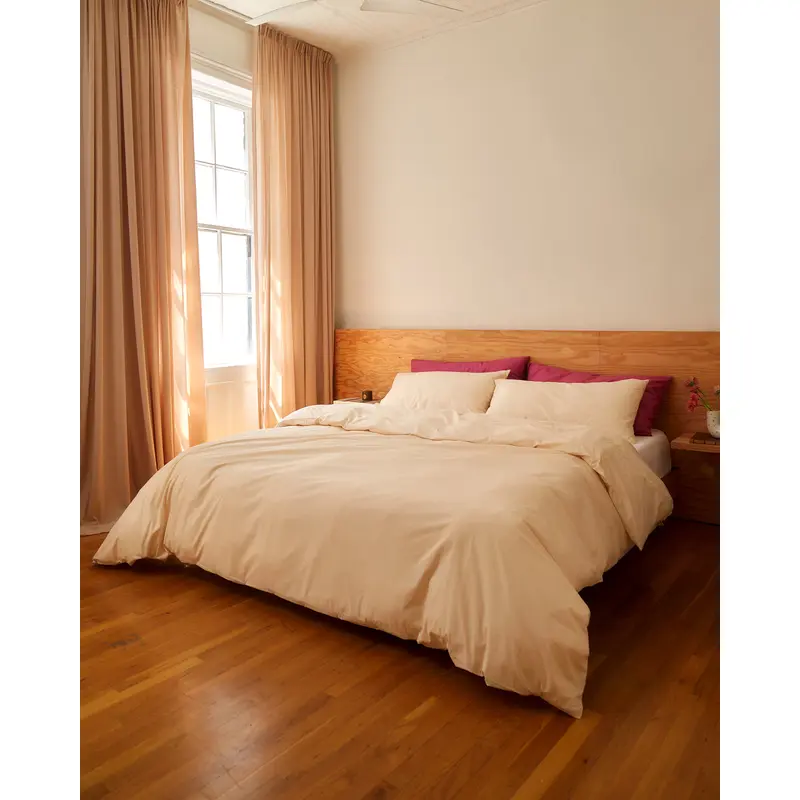 Vanilla, Crisp White & Berry Organic Cotton Percale Bedding Bundle