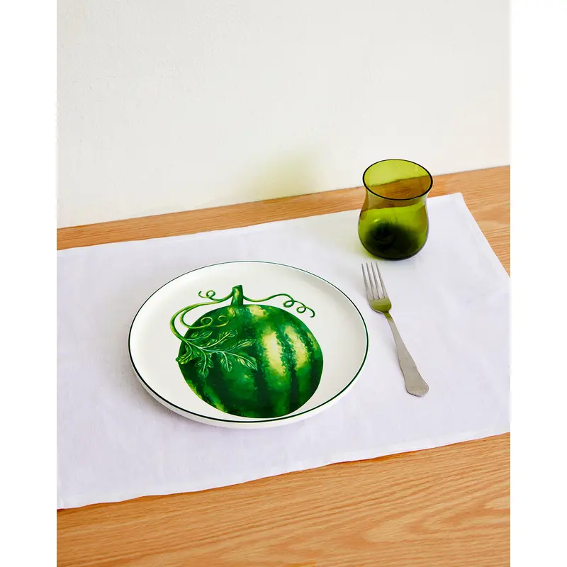 Bed Threads 'Watermelon' Ceramic Dinner Plate