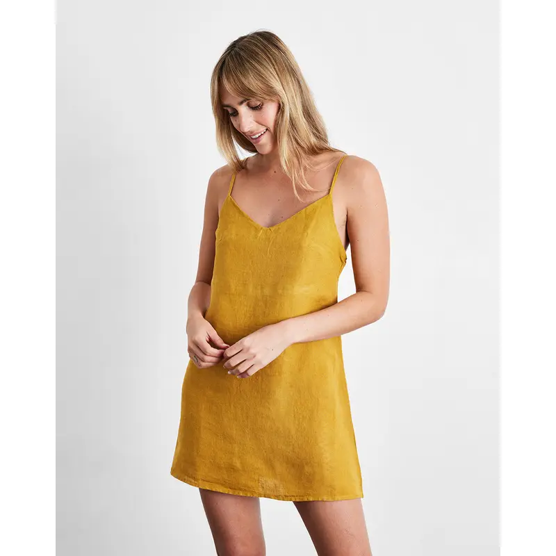 Turmeric 100% French Flax Linen Slip