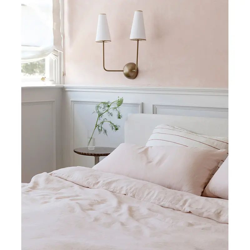 Bedroom Edit - Blush & Cedar Stripe