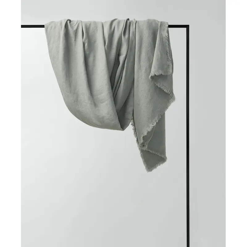 Freya Linen Throw - Stone