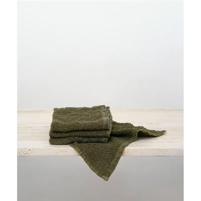 Pure Linen Wash Cloth Bundle - Forest