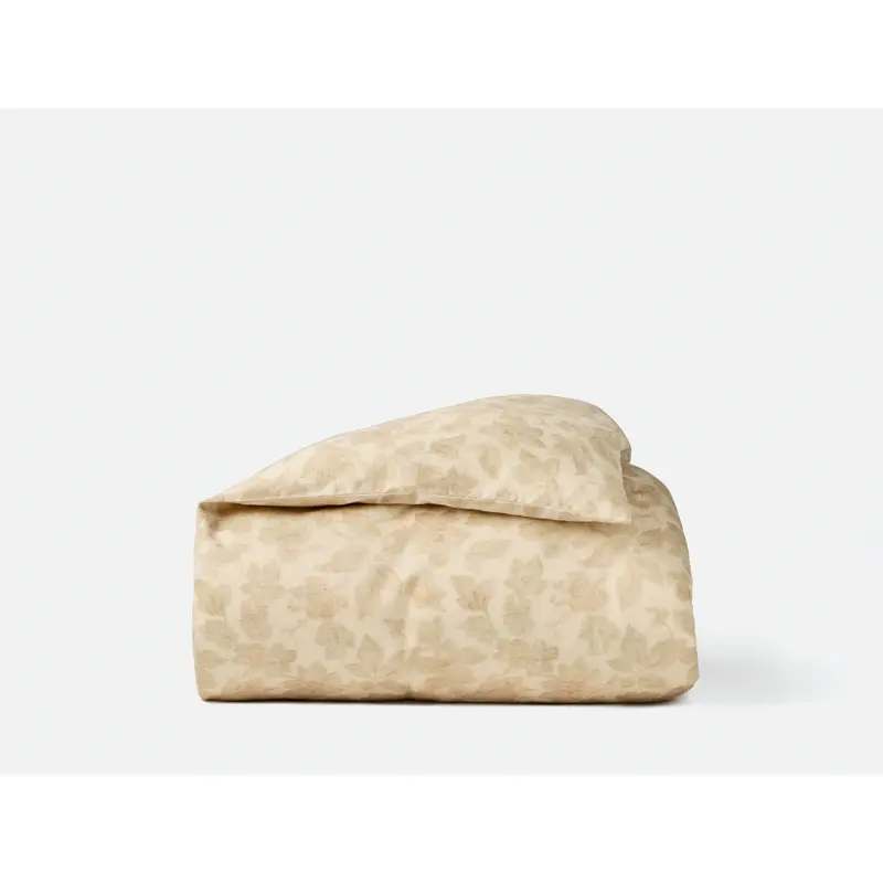 Coyuchi Camellia Organic Print Duvet Cover