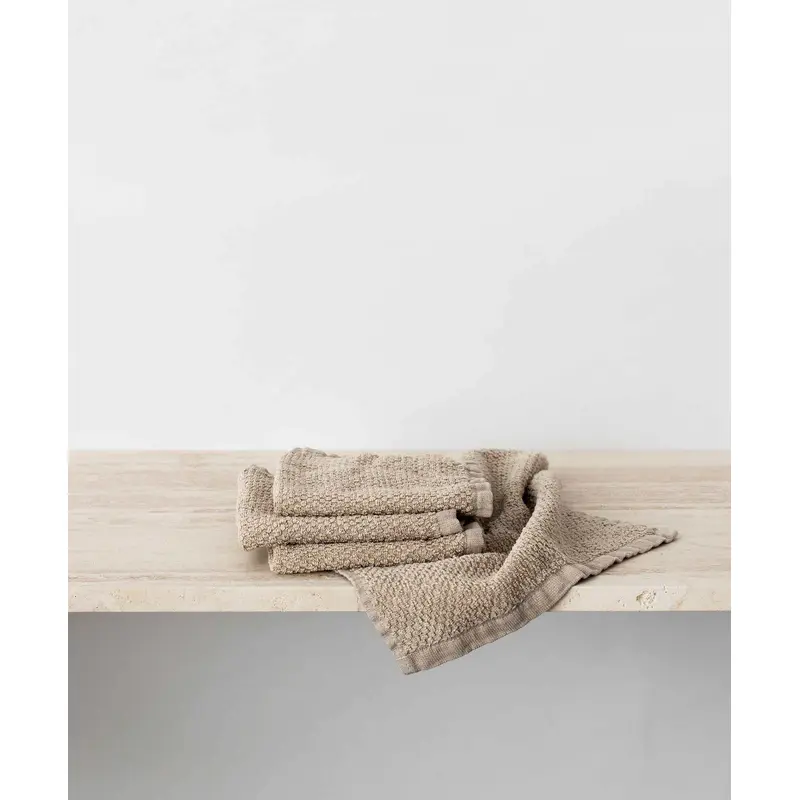 Pure Linen Wash Cloth Bundle - Natural