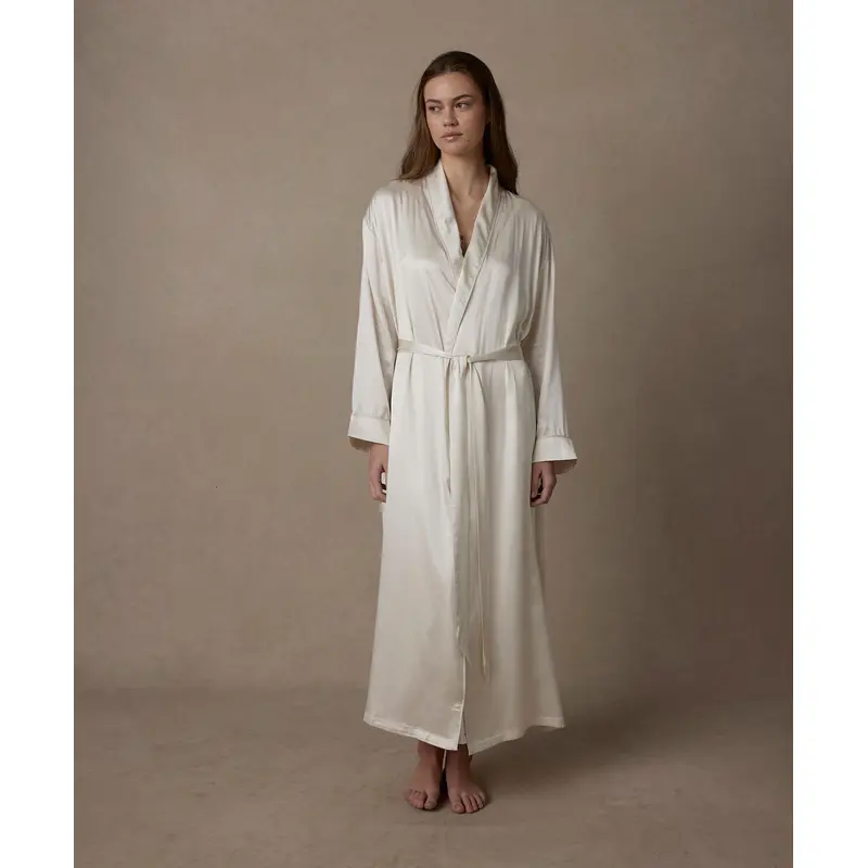 Silk Robe - Ivory