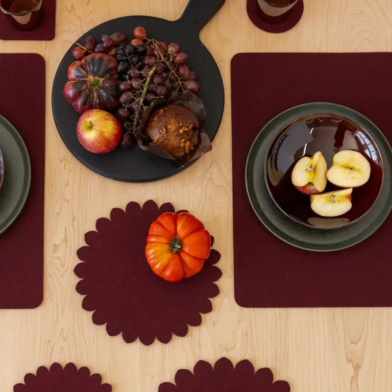 12" Crest Merino Wool Trivet by graf lantz