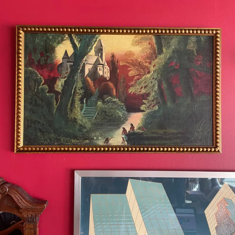 Antique Tahitian Oil Painting - 32" x 20"