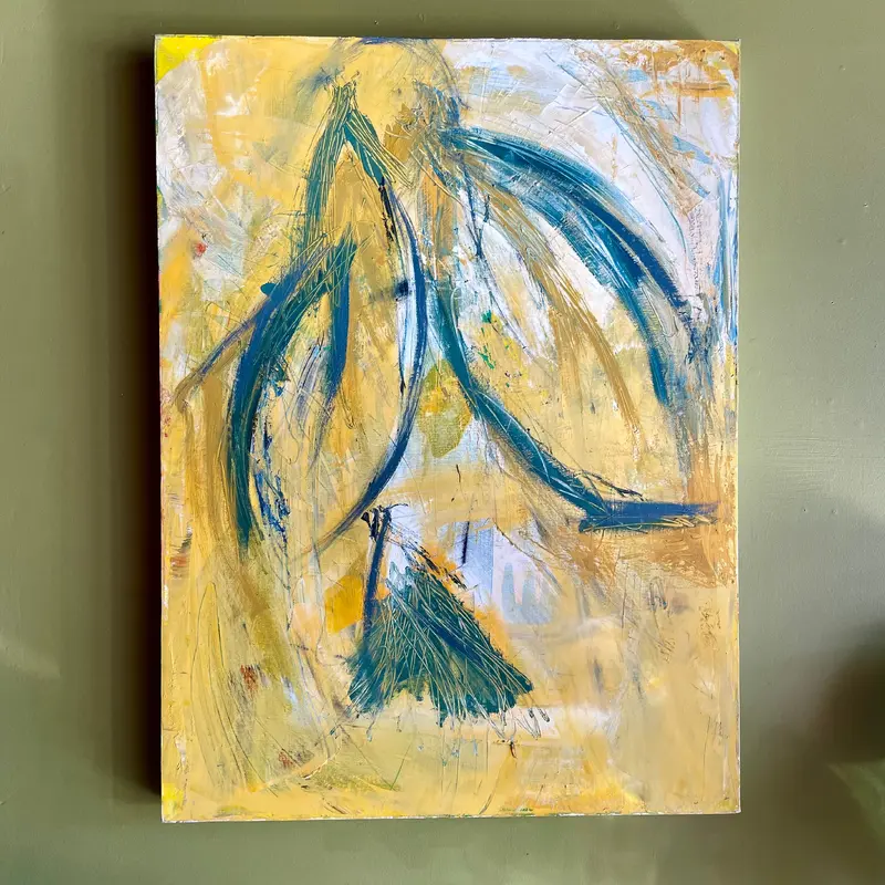 "Flight" - 30" x 40" Oversized Abstract Painting by Dawn Leahy