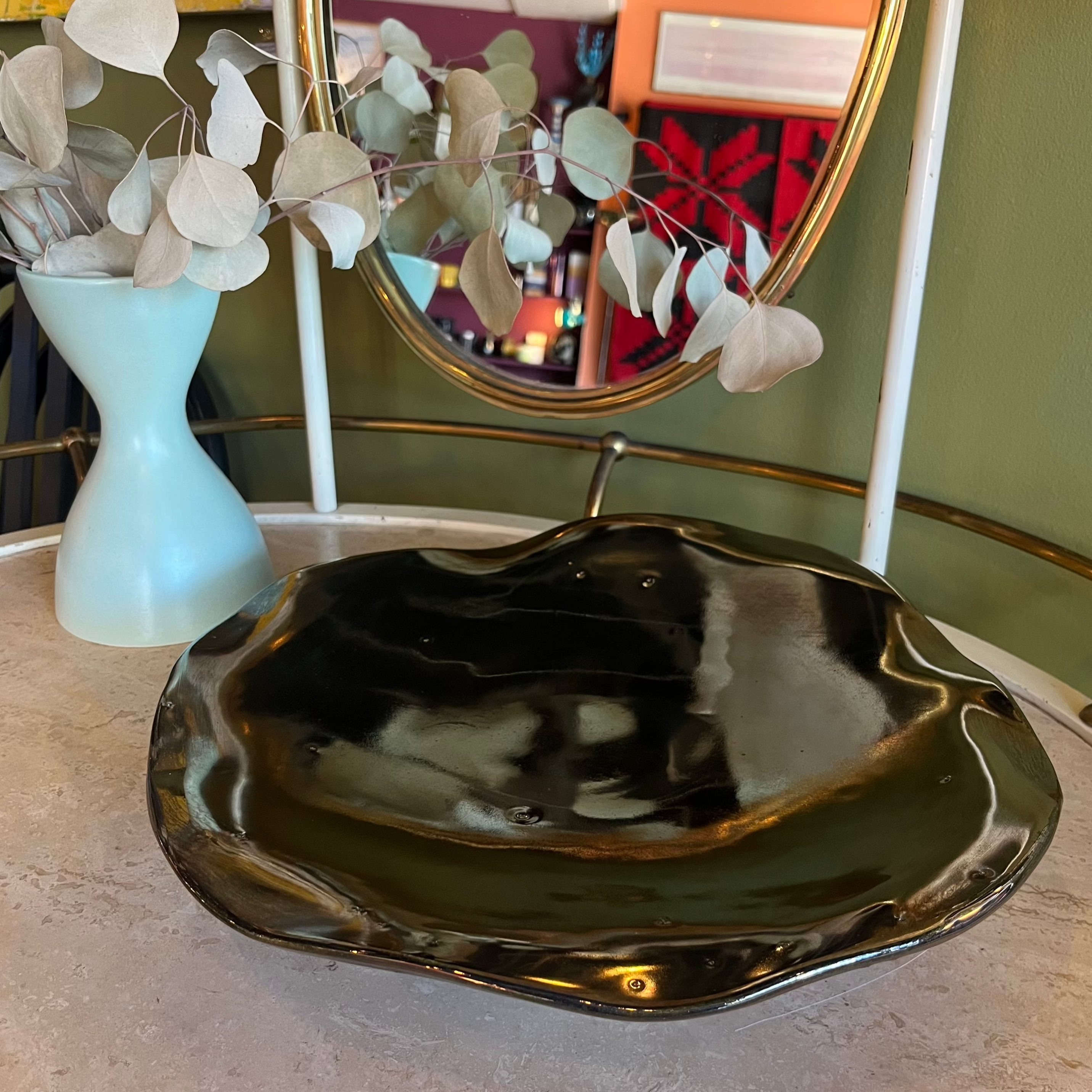 Metallic Ceramic Cake Stand by Lulupots