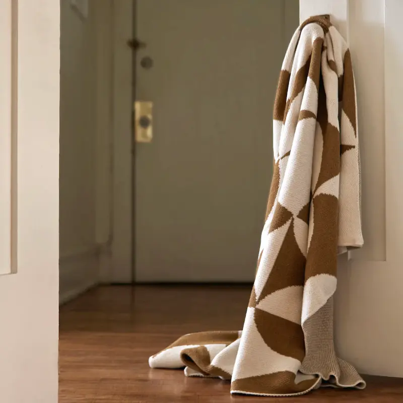 "Puzzle" Recycled Cotton Throw by Happy Habitat
