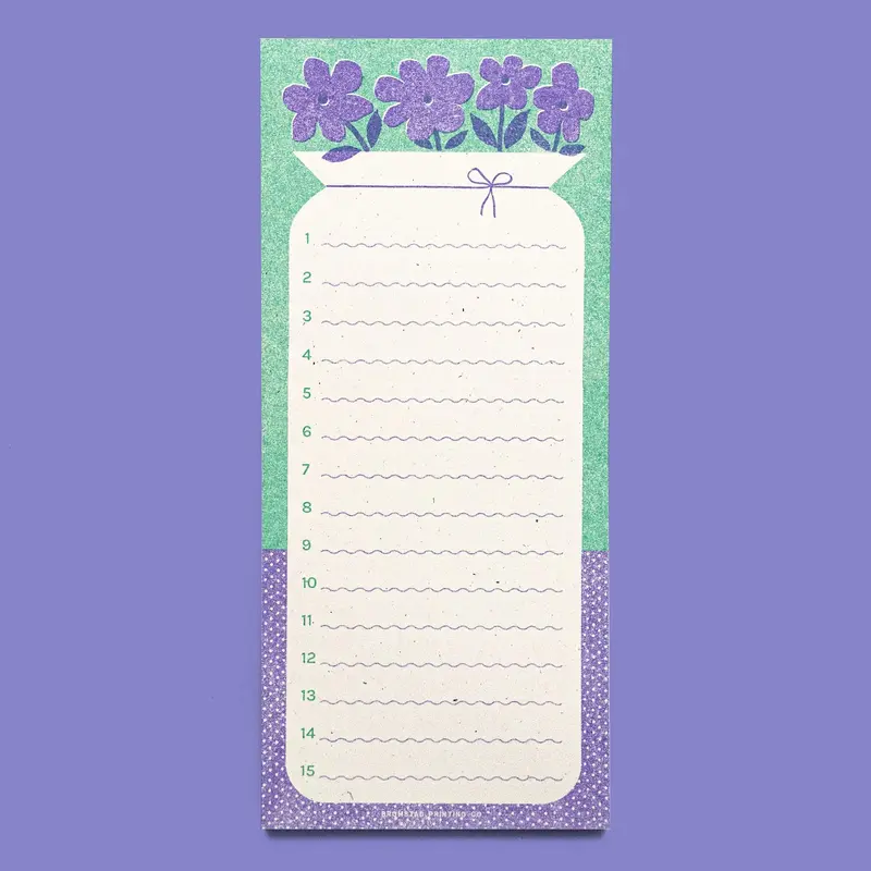 Vase of Flowers Notepad by Bromstad Printing Co