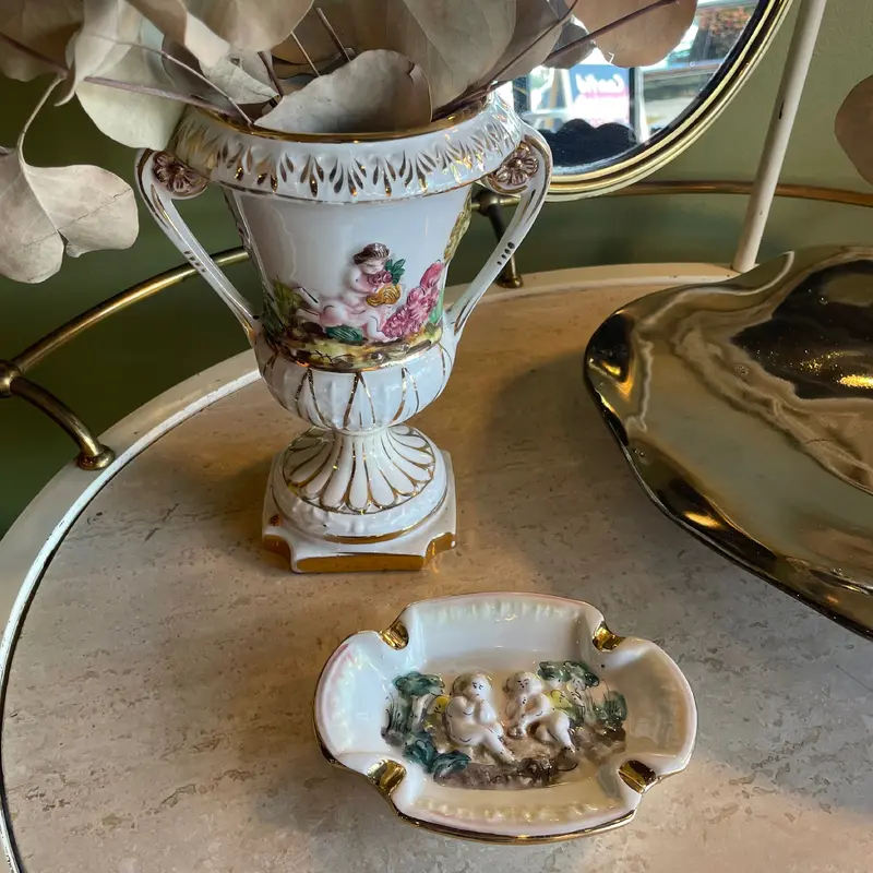 Vintage Italian Capodimonte Porcelain Vase