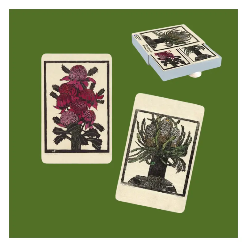 Waratah & Banksia Playing Card Set by Margaret Preston