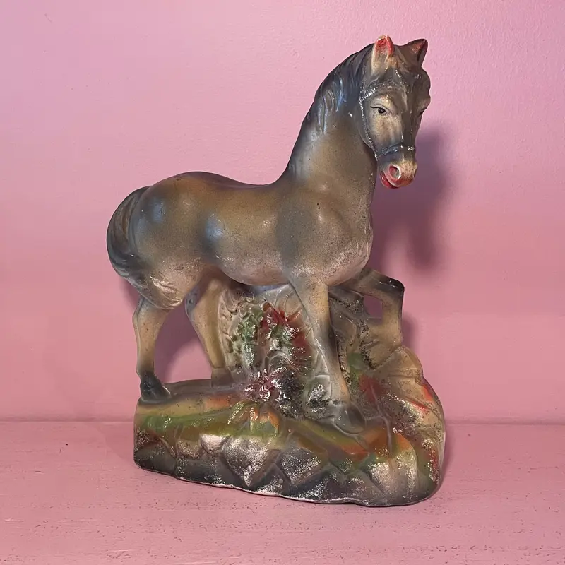 1950's Vintage Chalkware Horse