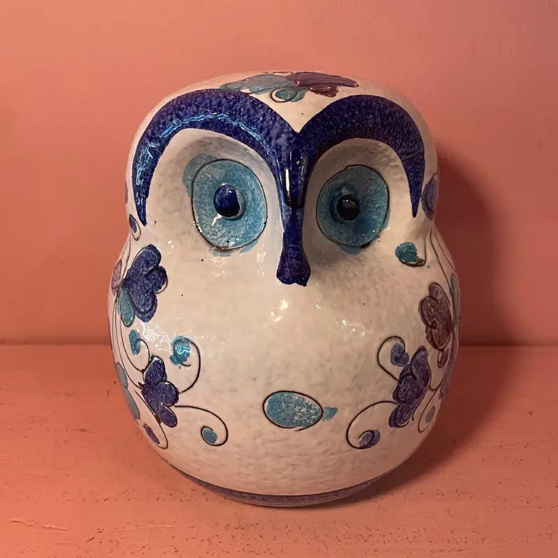 1960's Italian Ceramic Owl Bank