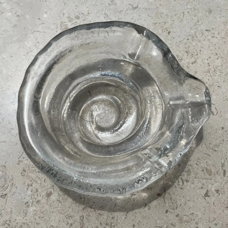 1970's Vintage Art Glass Ashtray