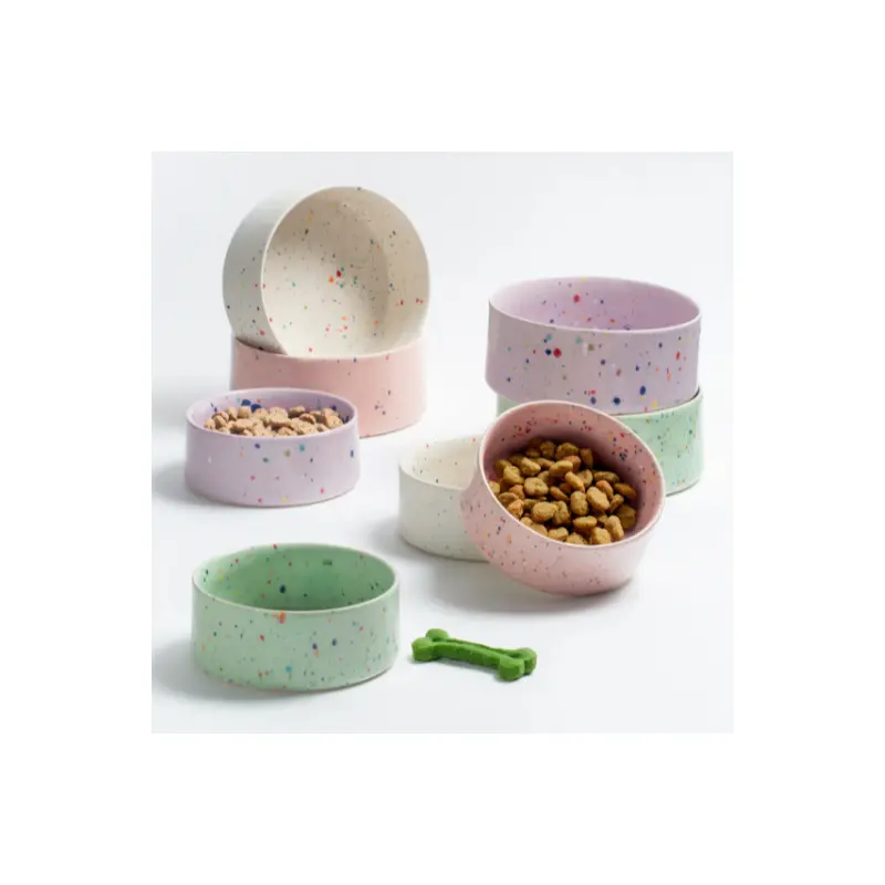 5.5" Speckled Ceramic Pet Bowl by Egg Back Home