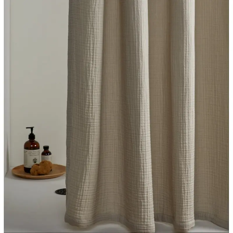 Organic Cloud Cotton Shower Curtain (Bone)
