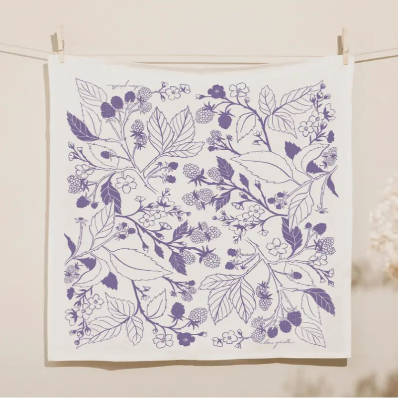 Printed Cotton Square Tea Towels by Elana Gabrielle