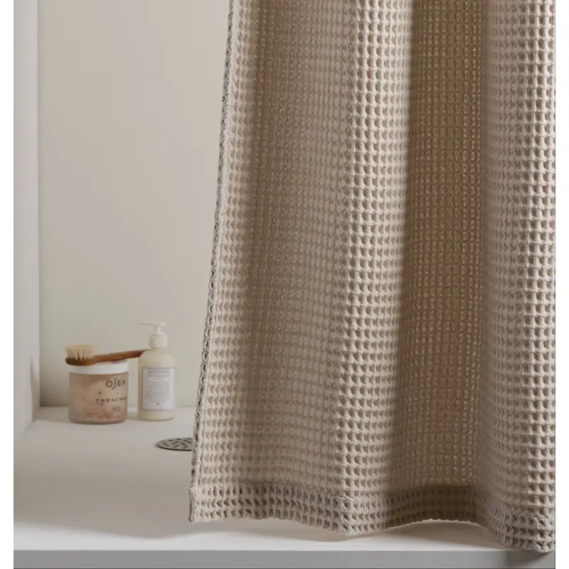 Waffle Shower Curtain (Bone)
