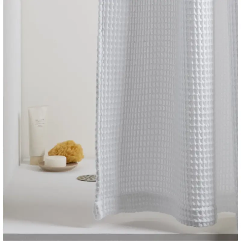 Waffle Shower Curtain (White)