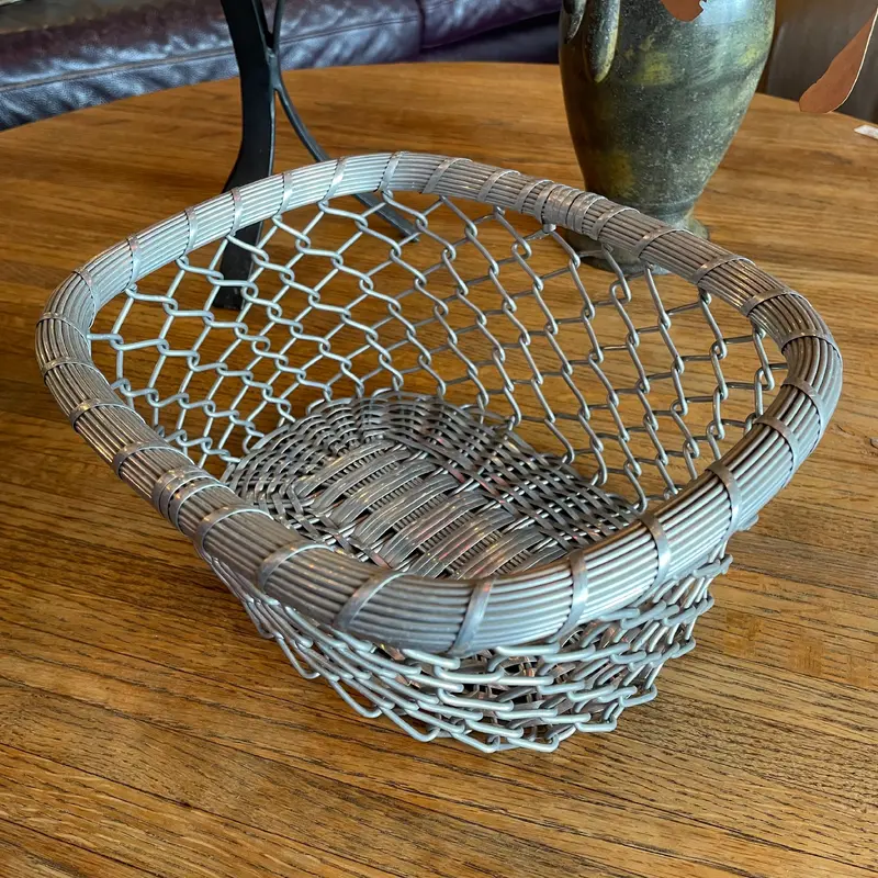 1960s Vintage French Wire Basket