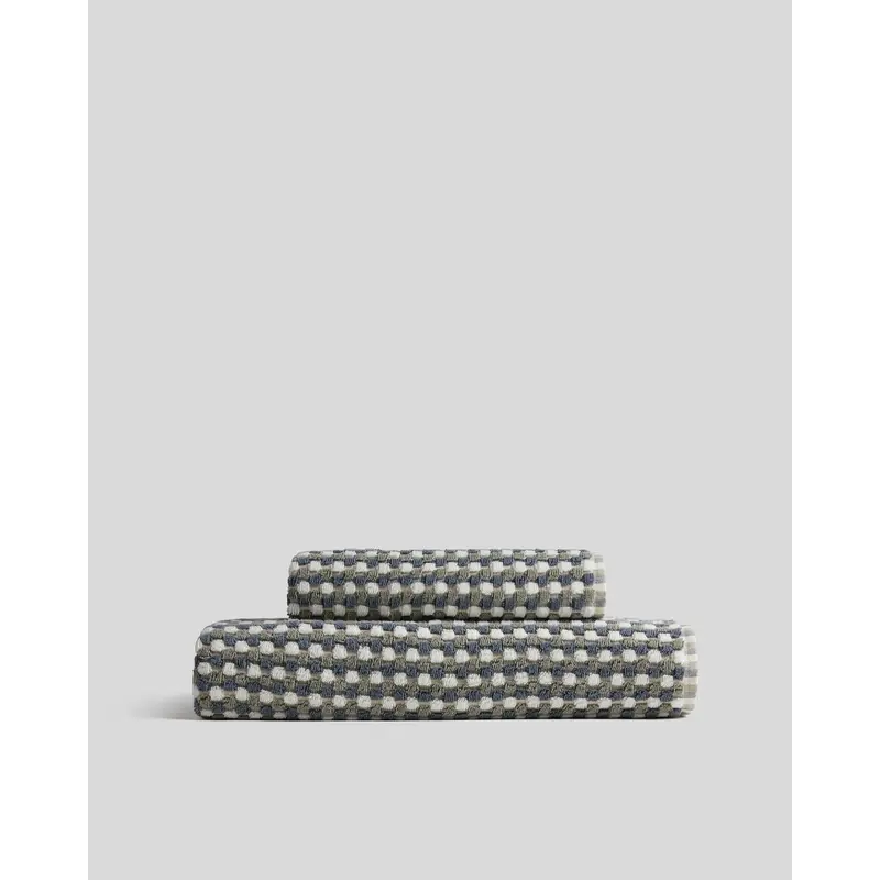 Organic Cotton Mosaic Towels (Moss and Dusk)