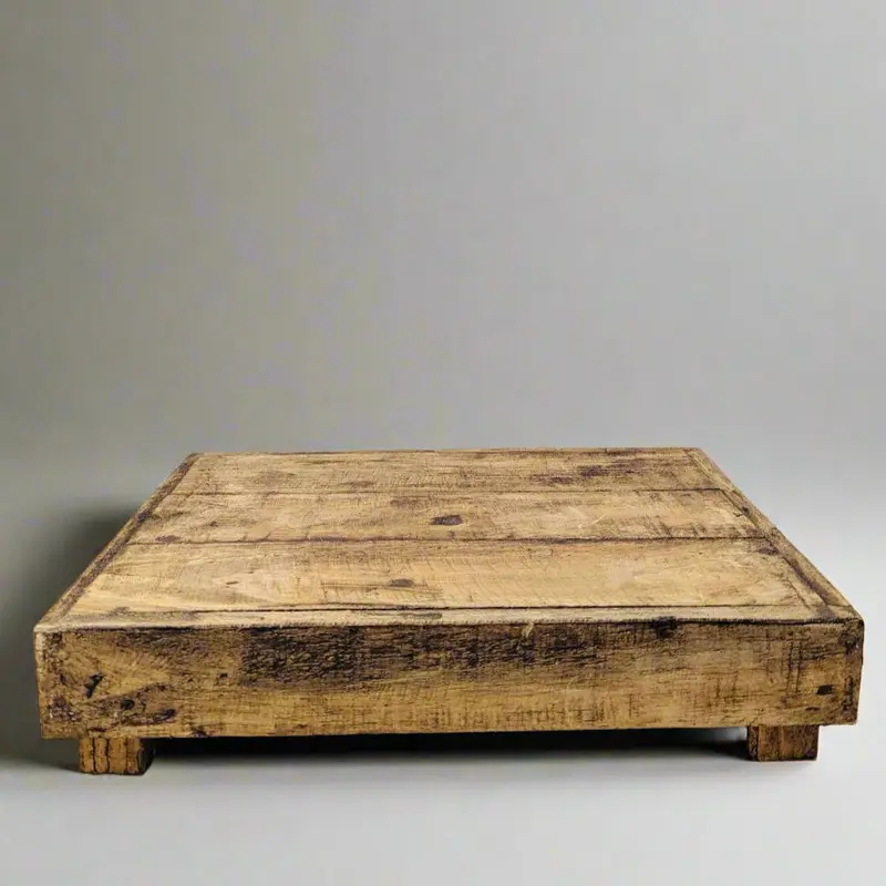 Rustic Large Rectangle Wood Riser