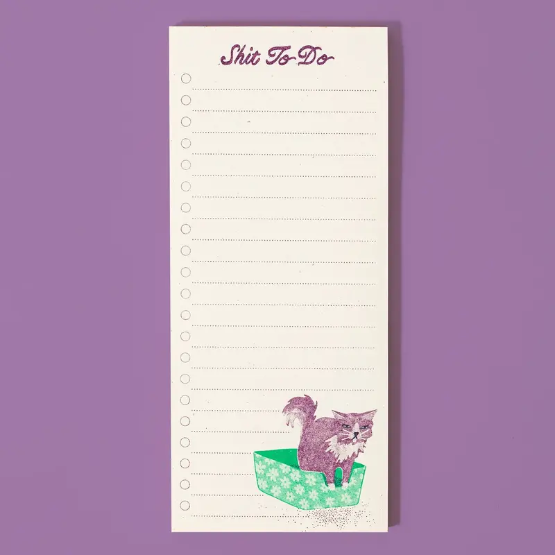 "Shit To Do" Risograph Notepad by Bromstad printing Co