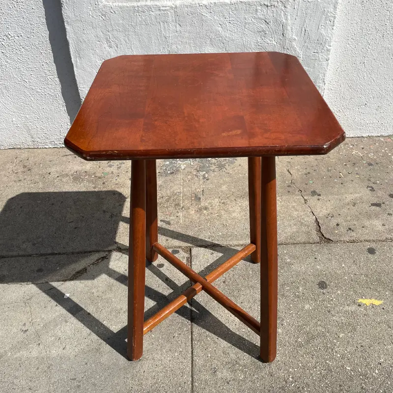 Vintage Craftsman Wooden Side Table