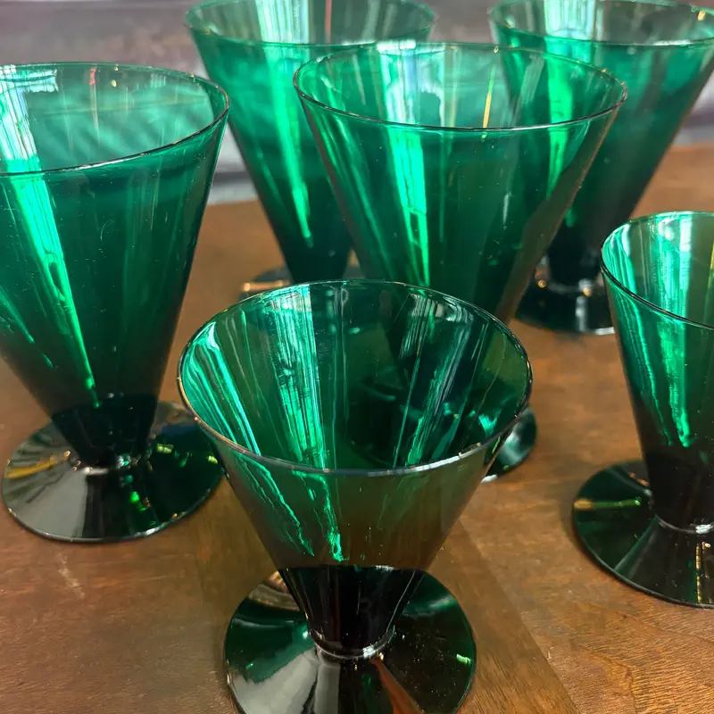 Vintage Footed Tumbler Glasses