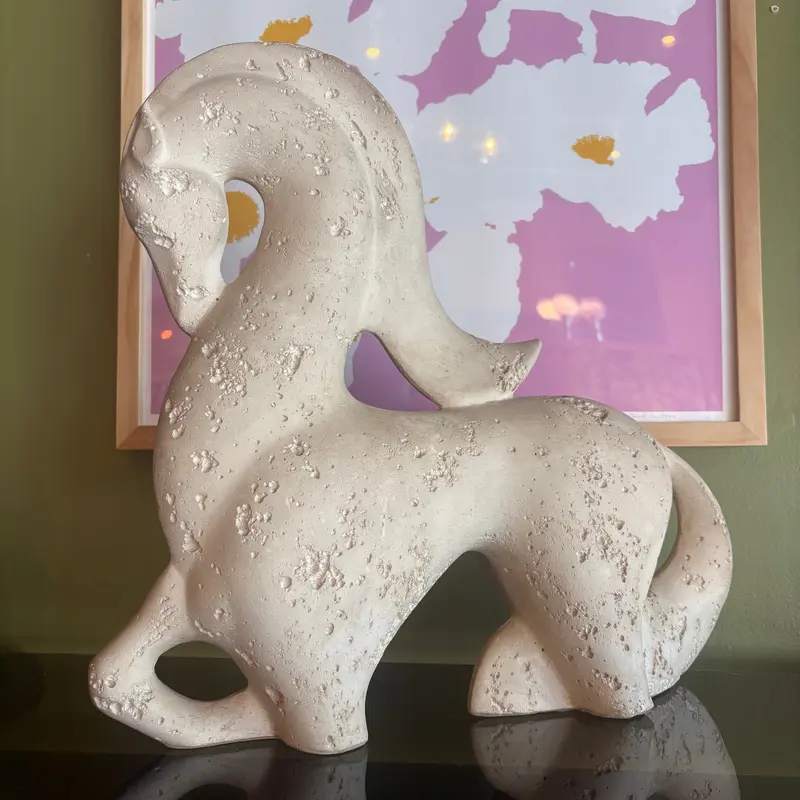 Vintage Jaru Abstract Horse Sculpture