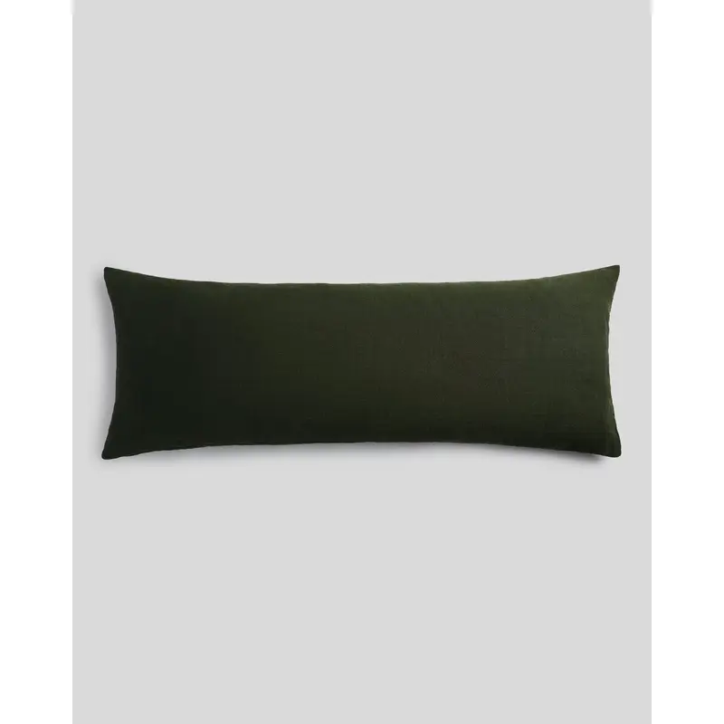 Vintage Linen Body Pillow Cover (Evergreen)