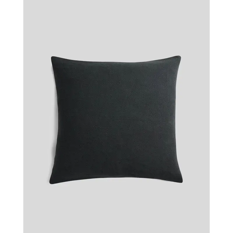 Vintage Linen Euro Pillow Cover (Coal)